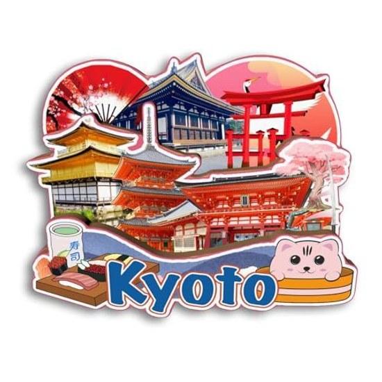 Kühlschrankmagnet Kyoto Japan Stadt Reise Souvenir Tourismus Geschenk 3D Klassisches Wahrzeichen Handgefertigte Handarbeit Heimdekoration -3233