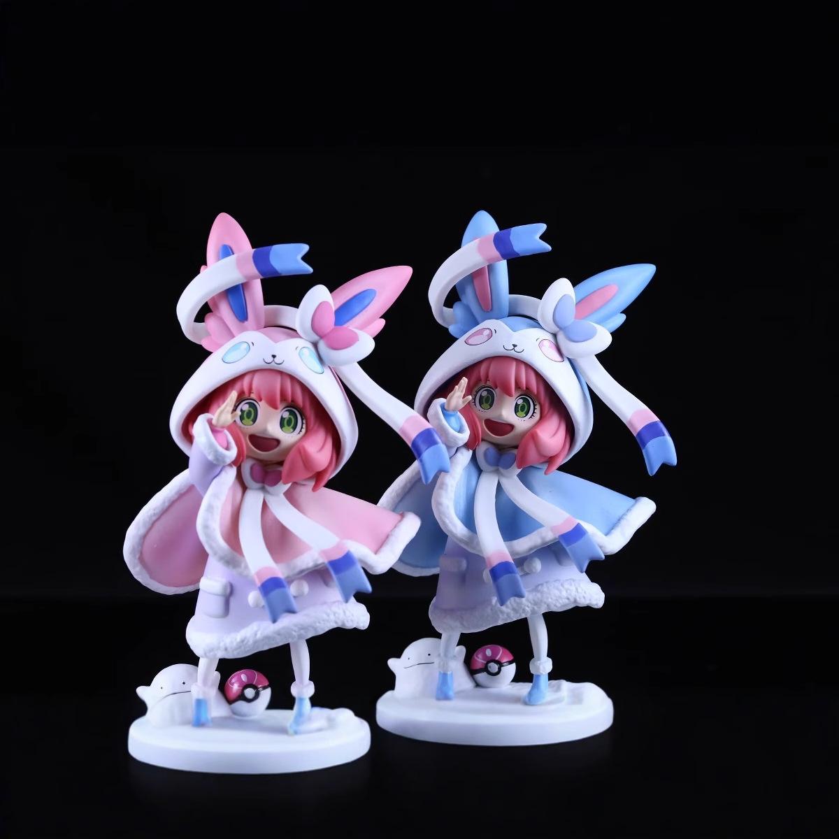Fashnics Spy×Family Anya Forger As Pokemon Sylveon Action Figure Toys 21Cm