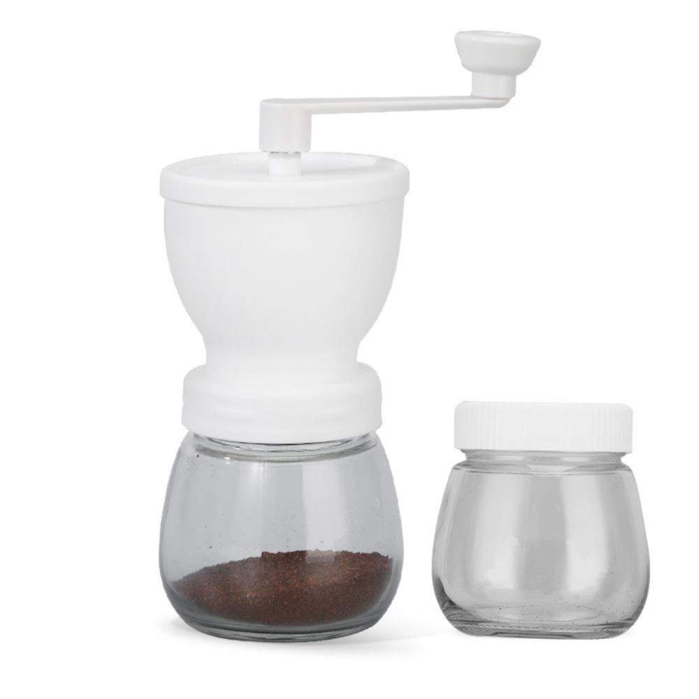 

Adjustable Manual Coffee Grinder with Hand Crank Coffee Bean Grinder Kitchen Spice Grinder Kitchen білий