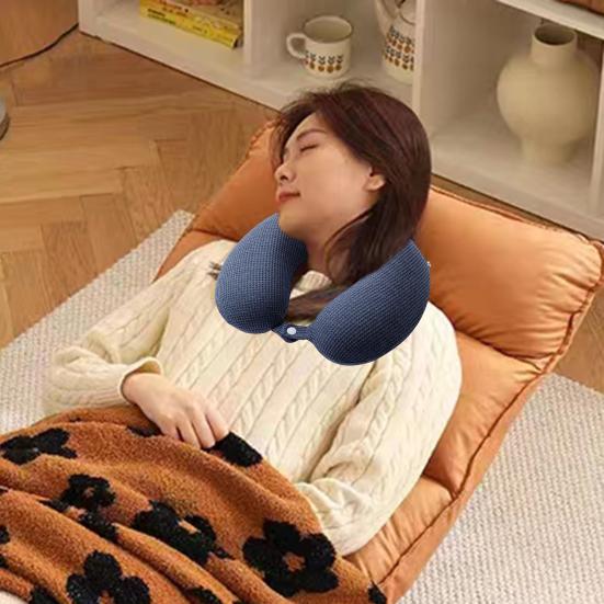 Reisepute Nakkestøttepute Ensfarvet Ekstra Myk Pustende Lindrer Tretthet Ergonomisk U-formet Nakkepute