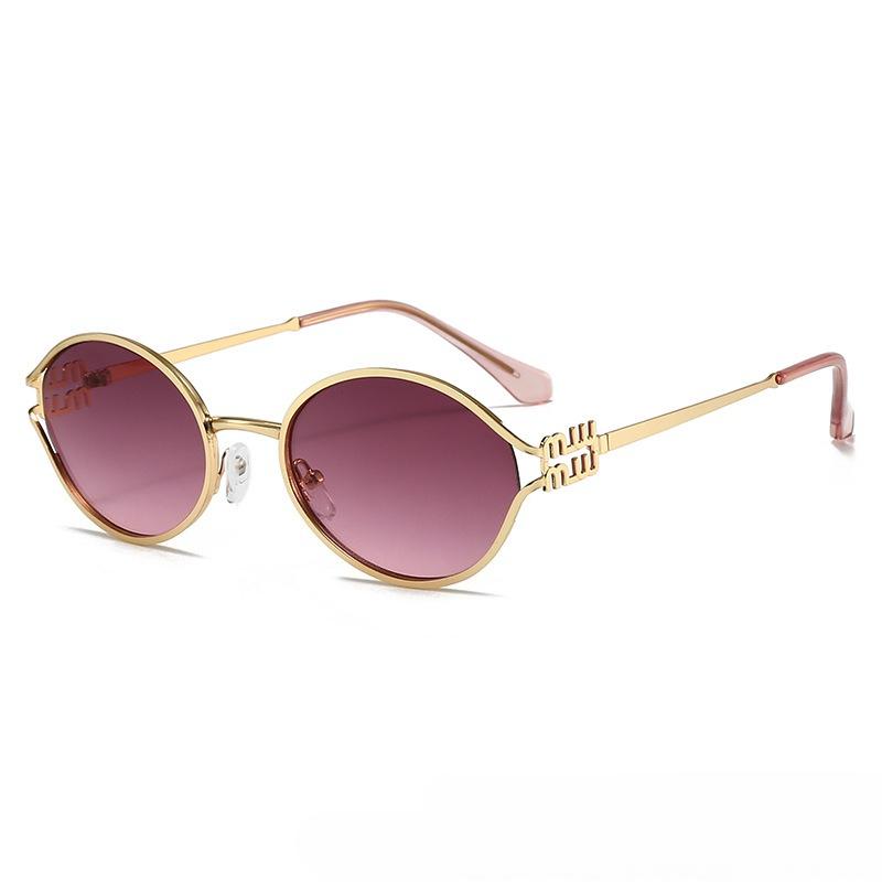 Retro Ovale Hule Solbriller Dame Mote Street Photography Trend Allsidige Solbriller Utendørs Reise UV-bestandige Briller