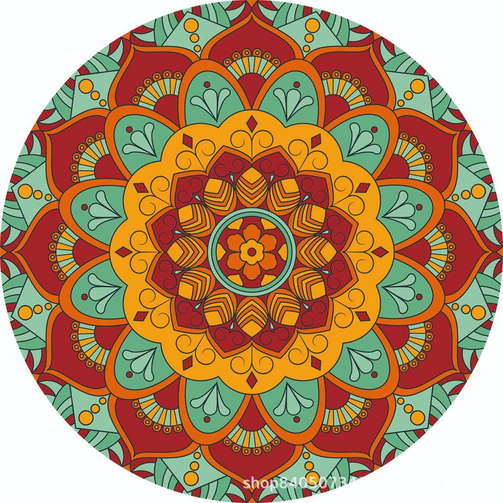 Bohemia Vintage Coasters Heat-insulated Ceramic RoundHousehold Retro Anti-scalding Tea Mat Kitchen Tableware Mat Accessories