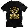 Custom Klassiek Gelicentieerde Ham Radio Operator T-shirts Heren Korte Mouw T-shirt Casual Tee Tops Puur Katoen Slim Fit T-shirt Merchandise