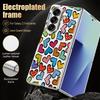 Colorful Graffiti Love Heart Case For Samsung Galaxy Z Fold 8 Ultra 7 6 5 Fold8 Fold7 Fold6 Hybrid 3in1 Leather Skin Plating Folding Phone Cover