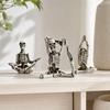 3 Pieces Stretching Skeleton Figurine VintagePale Meditative Stretch Statue Realistic