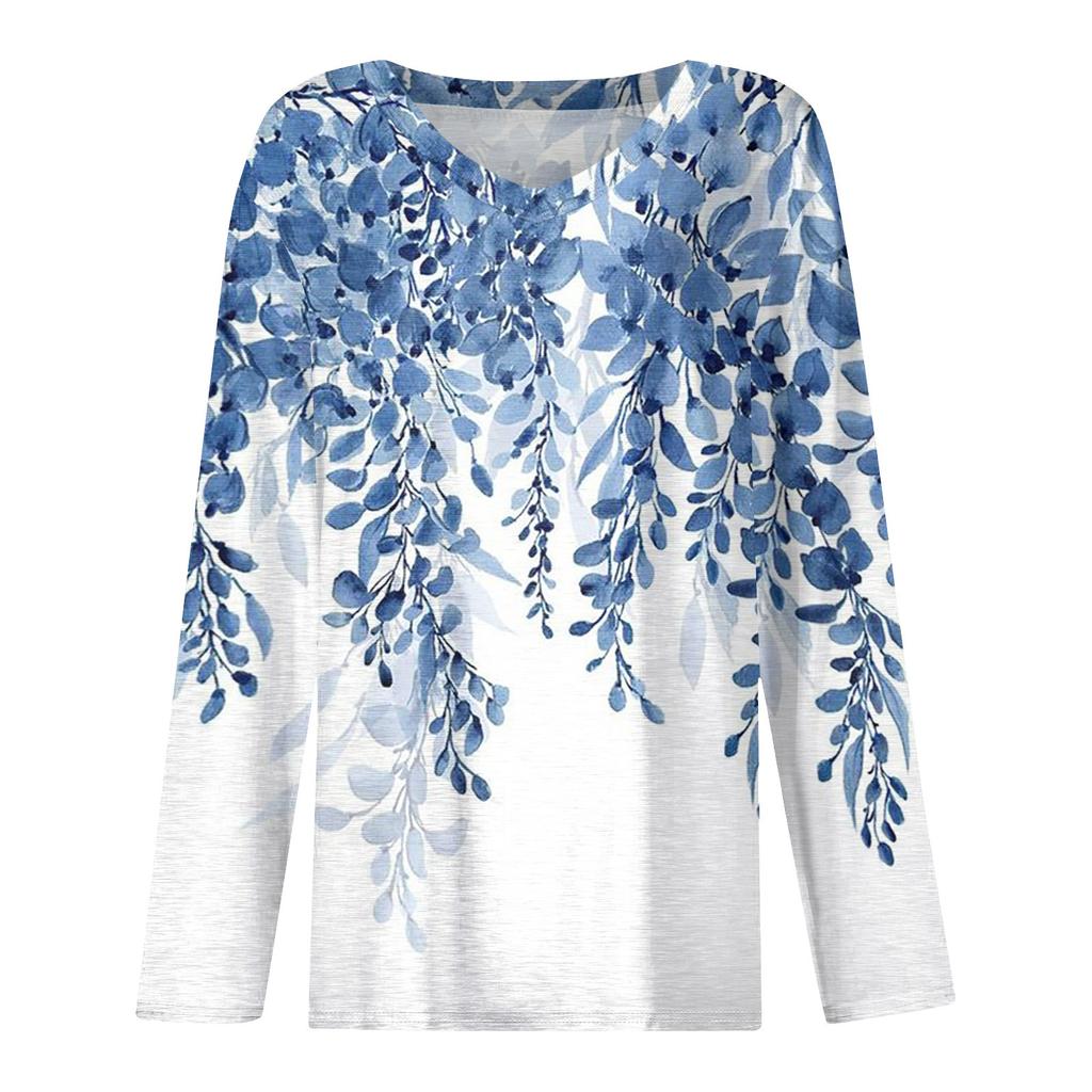 Womens Long Sleeve V Neck Shirts Basic Tee Casual Top Fall Trendy Tunic Outfits Fitted T Shirts