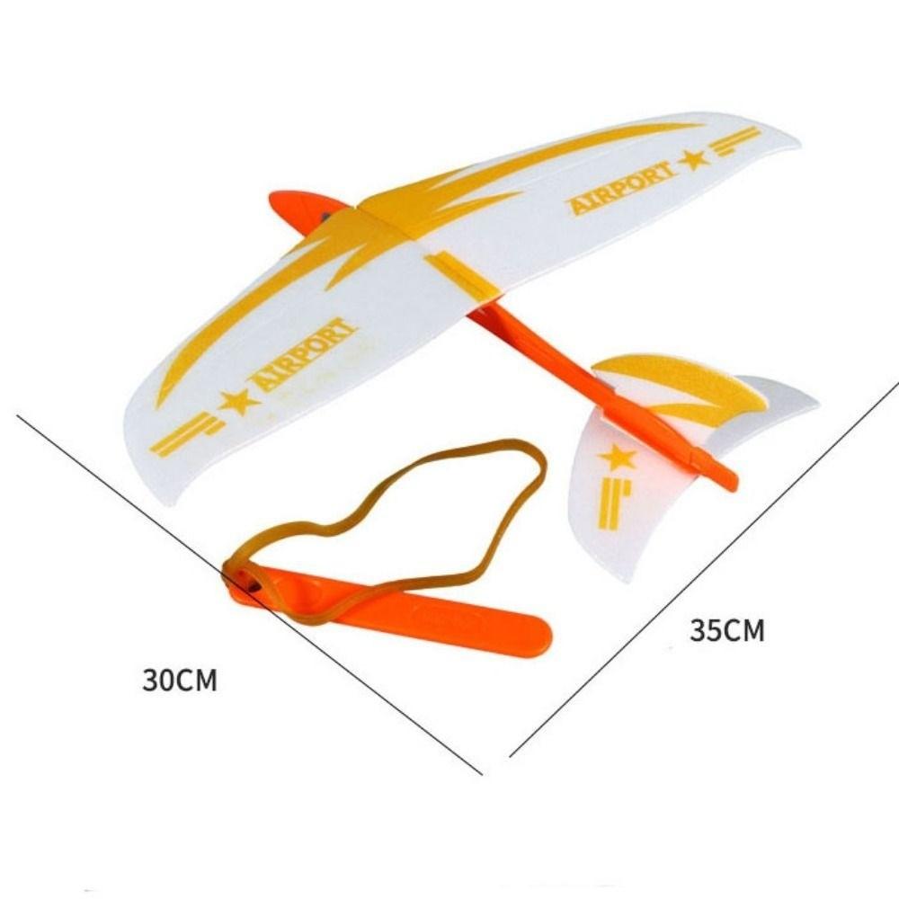 Rubber Bands Power Hand Throw Aircraft Toy Multicolors Foam Plane Flying Glider for Kids Outdoor