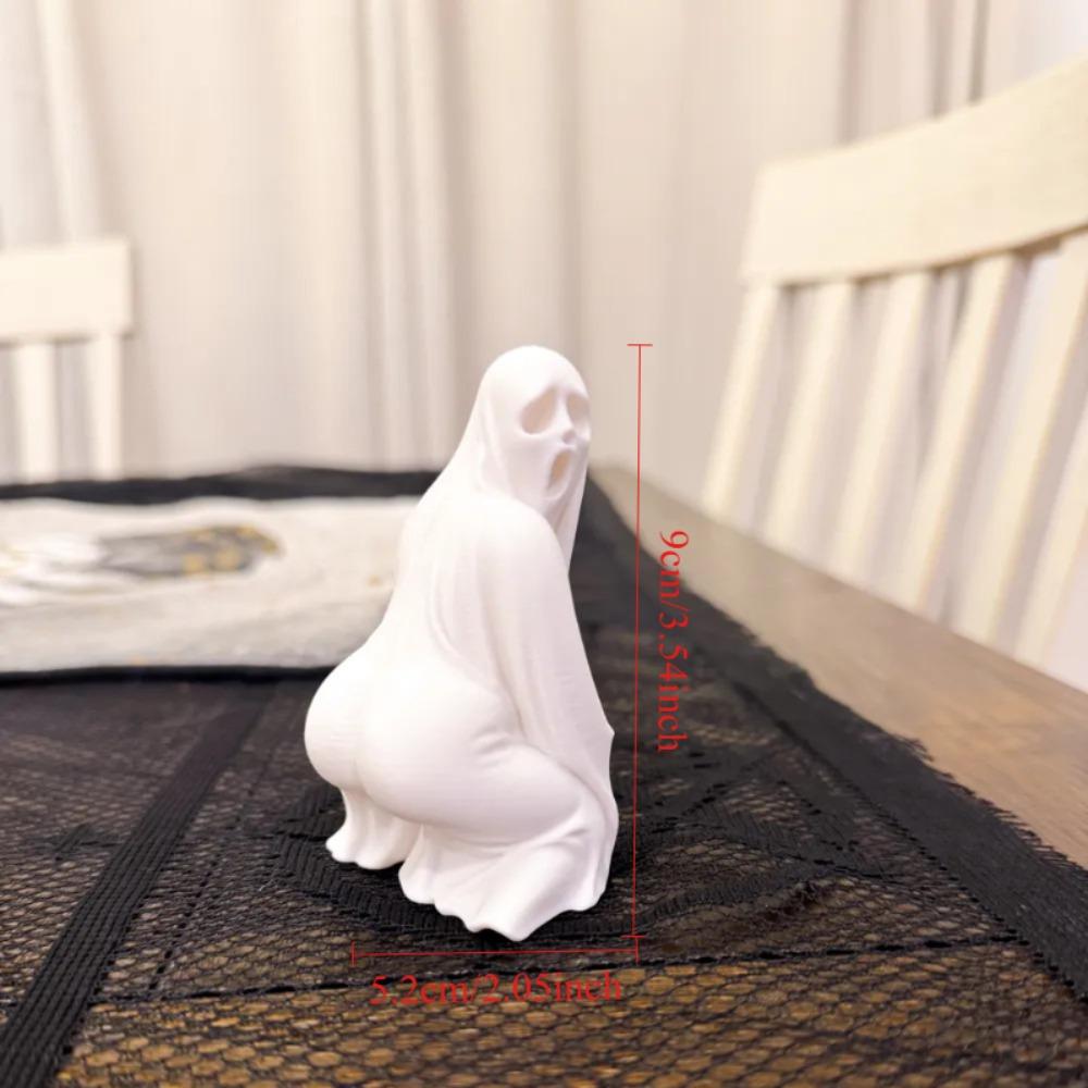 3D Printed Ghost Statues with Large Buttocks, Halloween Witch Ghost Ornaments, Home Decorations, Halloween Party Decorations