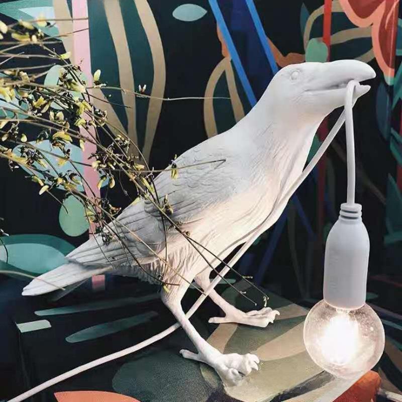Lampă de Perete Nordică Creativă Pasăre Norocoasă - Rășină Lampă de Noapte de Noptieră & Decorațiune Animal