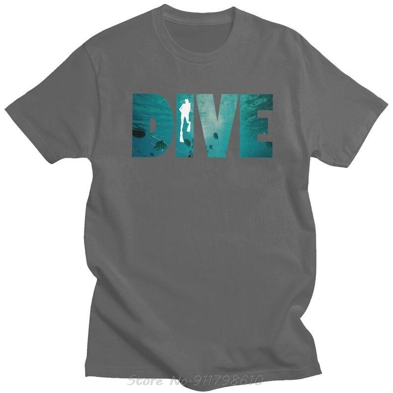 Tauchen T-Shirt Baumwoll-Tees Tauchen T-Shirt Slim Fit Bekleidung Übergroßes Unisex-T-Shirt Herrenbekleidung Streetwear