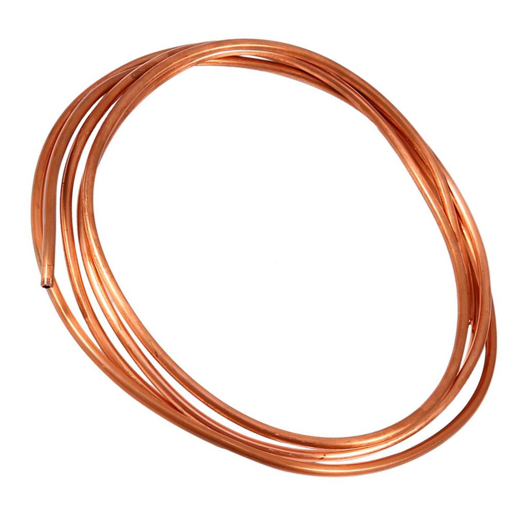 Copper Pipe Copper Round Tubing Soft Tube 2M Soft Copper Tube Pipe OD 4mm X ID 3mm for Refrigeration Plumbing Copper Tube