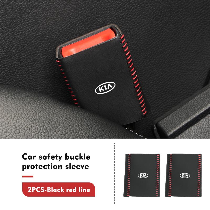 Universal Car Seat Belt Buckle Clip Protector Anti-Scratch Cover For KIA K5 K2 Rio Optima Sportage Venga Sorento Stonic Forte