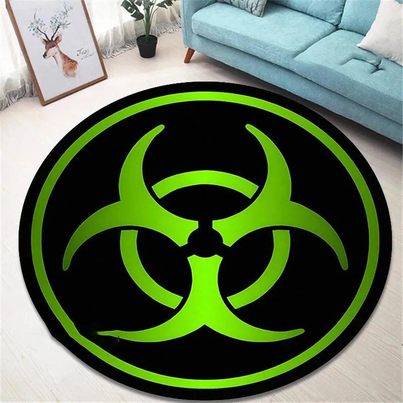 R-Resident Evil Umbrella Printed Round Carpet Living Room Bedroom Beautiful Mats Non -slip Door Pad Floor Mats Birthday Gift