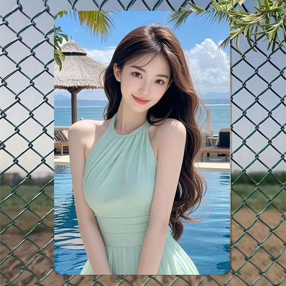 

Retro Beach Girl Metal Sign Poolside Decor 20x30 cm Interior Wall Art