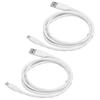2pcs 1M Charging Data Cable USB Transmission Line Wear Resistant for Android Mobile Phone