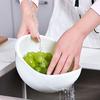 4Pcs Plastic Colander Rice Washer Vegetable Strainer with Fine Mesh Food-Grade Stackable Kitchen Strainer Basket Colander for Washing Draining Storage