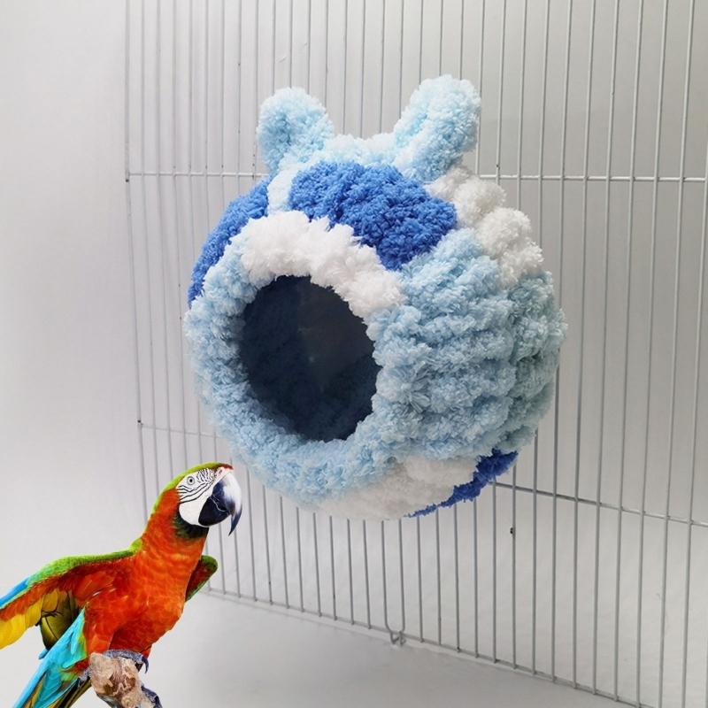 Birds Nest Parrots Plush Nest Hanging Tree House for Small Birds Pet Portable Bird Screw Fixed Nest Perch Bed Bird Toy