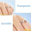 1 Set 4 Sizes Invisible Ring Size Adjuster for Loose Rings Clear Invisible Ring Resizer Jewelry Sizer Spirals Tightener