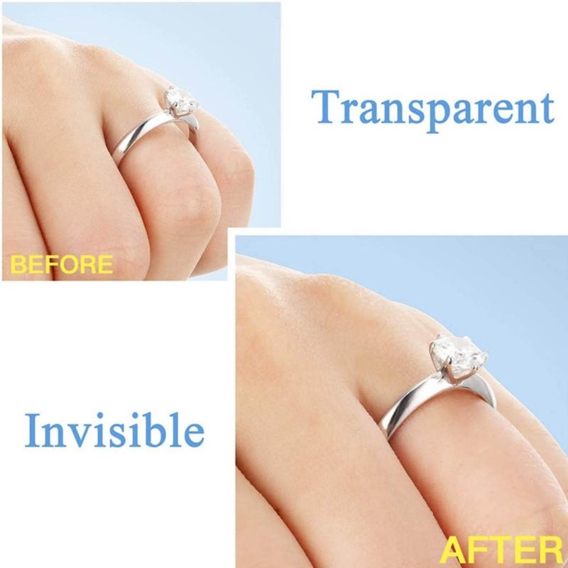 1 Set 4 Sizes Invisible Ring Size Adjuster for Loose Rings Clear Invisible Ring Resizer Jewelry Sizer Spirals Tightener