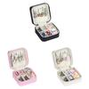Childrens Jewelry Box With Pure Color Leather Material Multi Use Storage For Girls