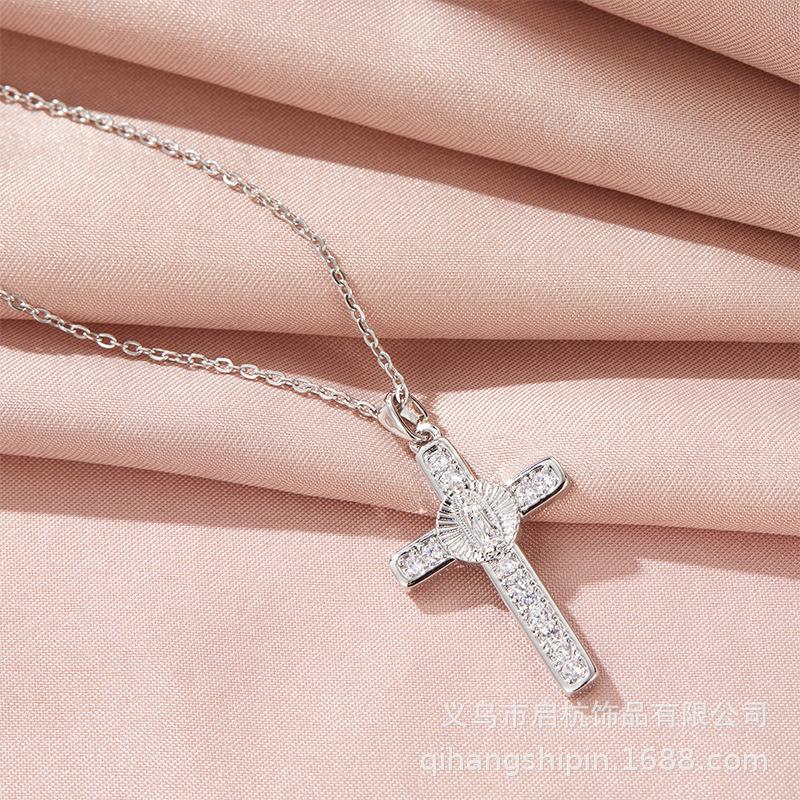 Cross Necklace Men'S And Women'S Personality Versatile Trend Silver Pendant Accessories