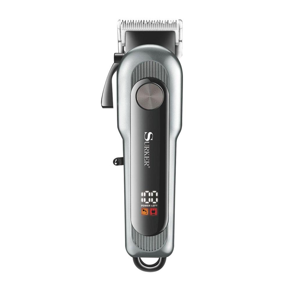 SURKER Professionelle Haarschneidemaschine Akku Wiederaufladbar LED-Anzeige Friseur-Trimmer für Männer