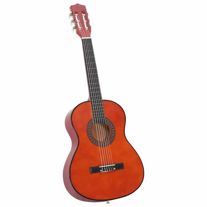 VidaXL Guitare classique de débutants et enfants 3-4 36" Tilleul, bois foncé