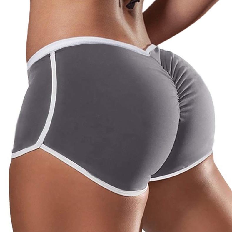 Plus Size Women Low Rise Sexy Running Shorts Butt Lifting Tight Fitted Solid Color Sports Workout Shorts