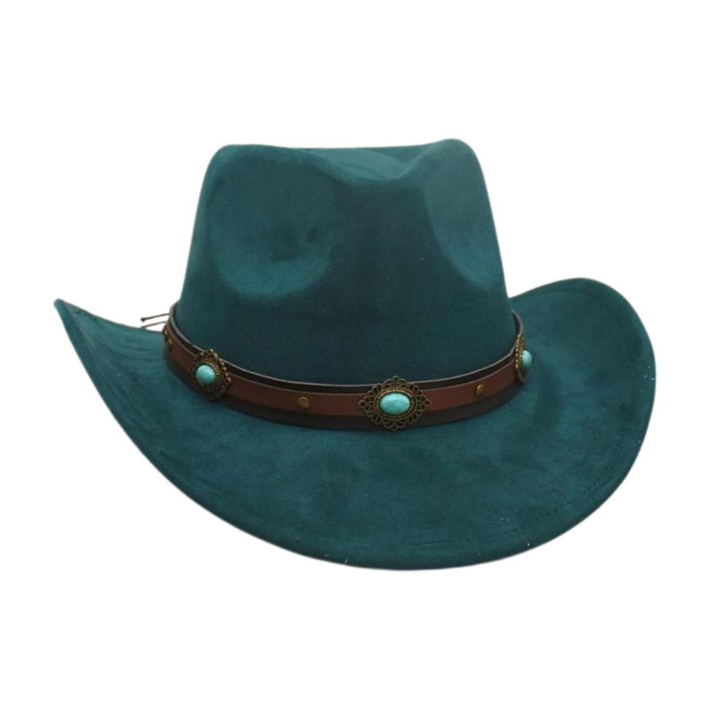 Premium Tibetan Cowboy Hat Stage Jazz Hat Multi-Color Suede Premium Top Hat