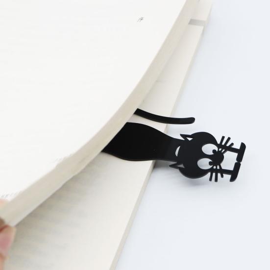 Creative Stationery Bookmarks Curious Cat Bookmark Funny Acrylic Book Clip Transparent Page Holder for Readers Book Lovers