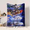 1Pc Fantasy Heroes Unite Flannel Blanket, Soft And Comfortable, Casual Warm, Camping Travel, Christmas, Halloween Xmas Gift S1840