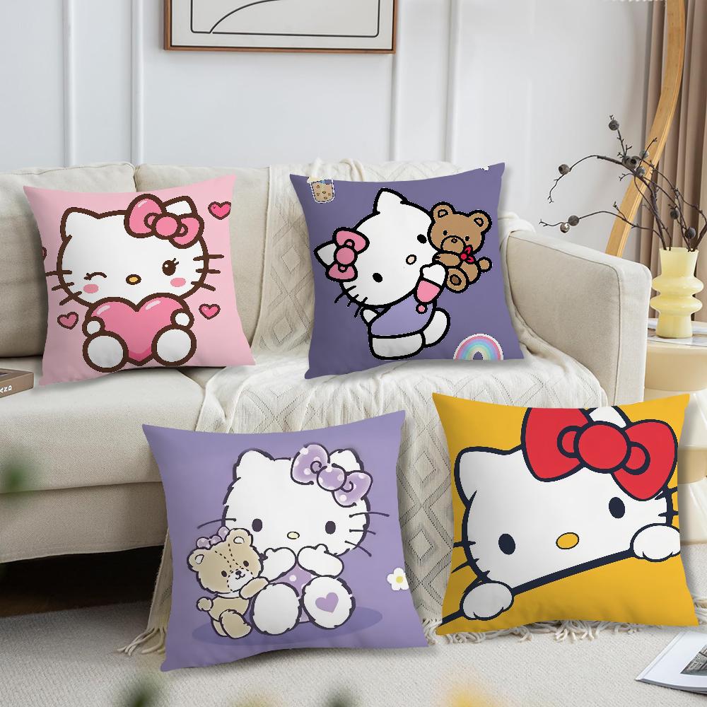 Kawaii H-Hello K-Kitty Cushion Cover For Pillow Printing Sofa Decoration Home Car Room Coffee Shop Office Nordic Simplicity