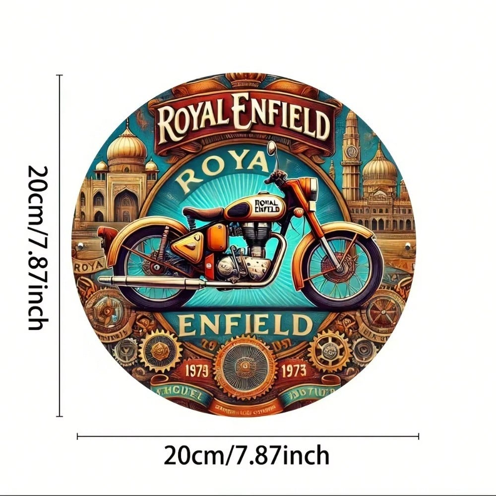 

Винтажная металлическая жестяная табличка с изображением мотоцикла Royal Enfield, Декор для стены бара разноцветный