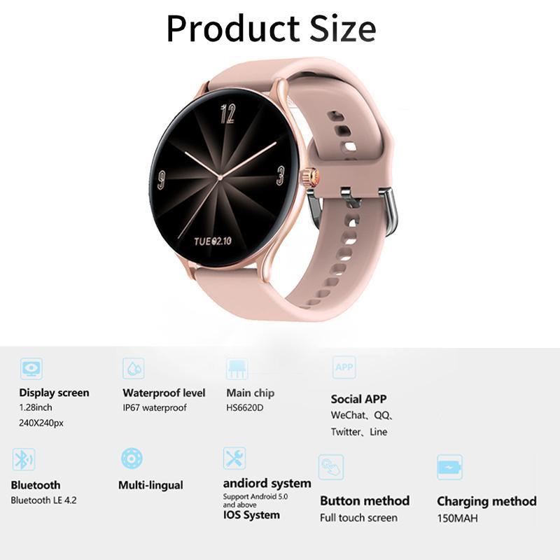 2021 Nuevo reloj táctil de pantalla completa Señoras inteligentes reloj  impermeable pulsera frecuencia cardíaca Monitoreo de sueño reloj  inteligente para Xiaomi comprar a buen precio — entrega gratuita, reseñas  reales con fotos — Joom