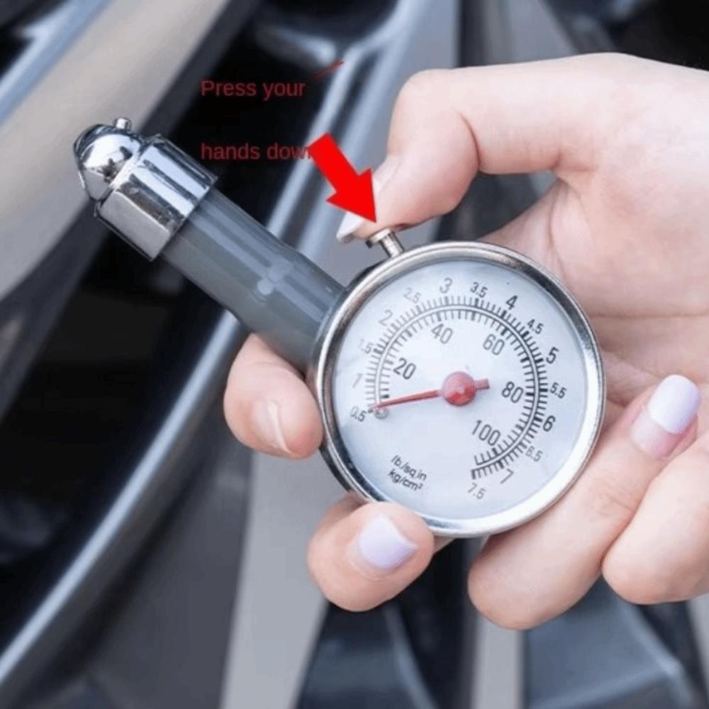 Metal Construction Tire Pressure Gauge High Precision Pressure Monitor  Auto Inflation