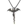 Vintage Glow In The Dark Cross Pendant Necklace Luminous Halloween Jewelry