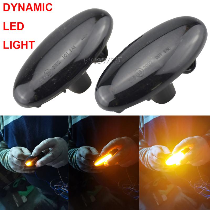 BINGWFPT 2PCS For Mazda 2 For Mazda 3 5 6 BT-50 MPV LED Dynamic Turn Signal Side Marker Light Sequential Blinker Light