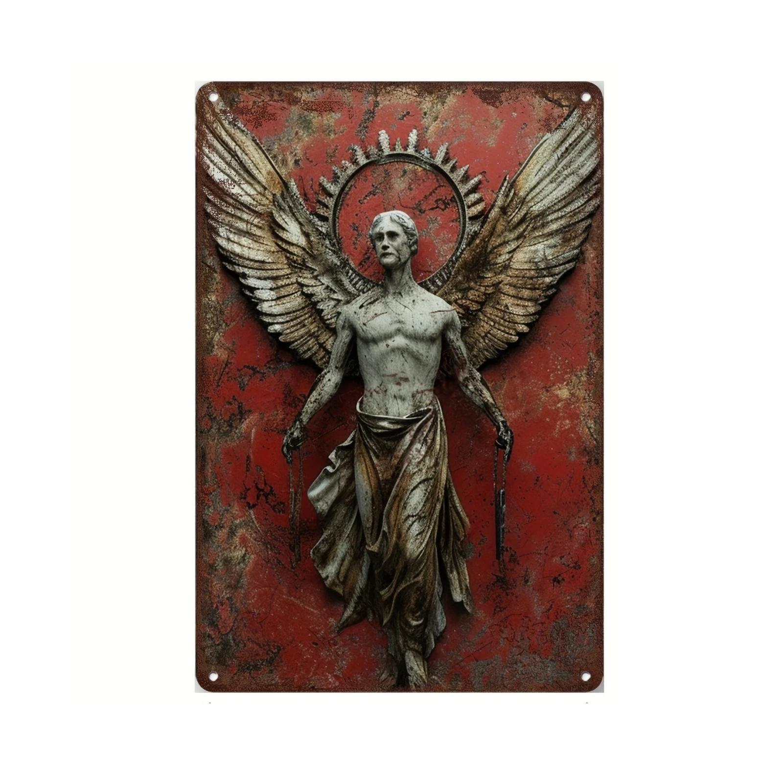 

Mfoever Tin Sign Vintage Other Metals Pattern Tin Sign Retro Industrial Style Metal Wall Art Plaque for Home Garage Man Cave Bar Cafe Shop Decor 20x30cm
