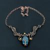 Lovely Labradorite Gemstone Handmade Pure Copper Wire Wrap Jewelry Necklace For Women