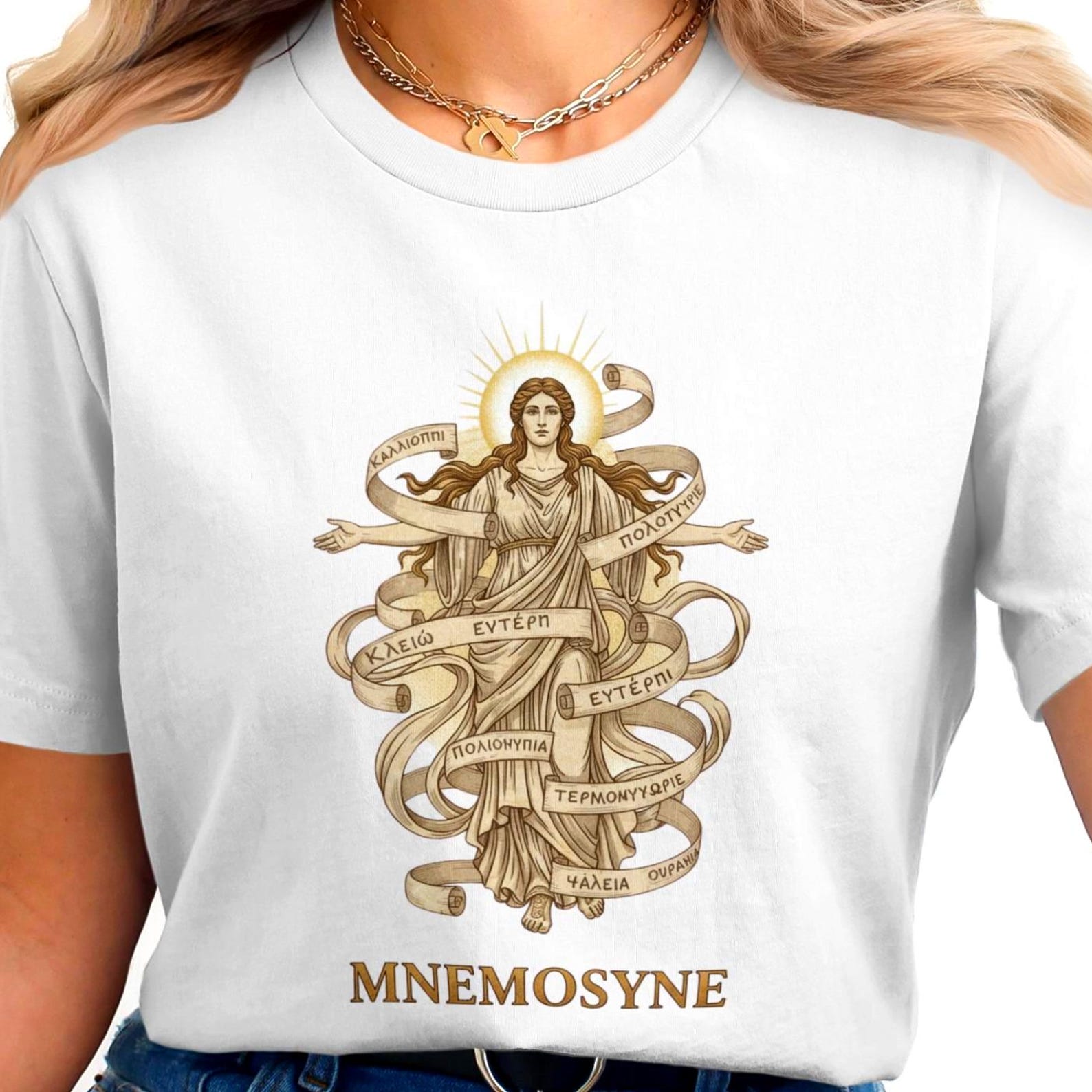 Mnemosyne T-Shirt | Greek Mythology | Vintage Greek Tee 2XL