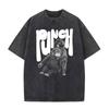 Punch The Funny Monkey Graphic T Shirt Unisex Women Clothing High Quality Crewneck Tshirts Oversized Vintage Washed Humor T Shirts