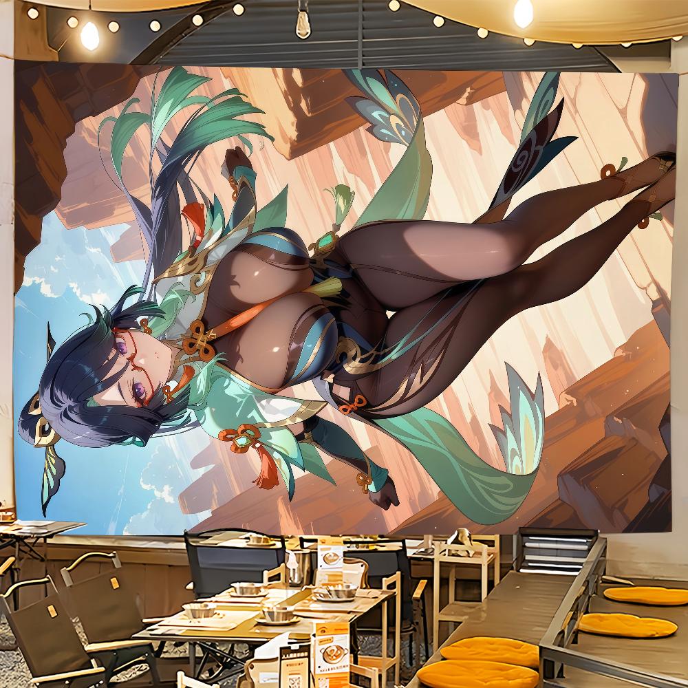 Genshin Impact Xianyun Game Art Flag For Room Dorm Camping Party Hogar Garage Living Room Bedside Wall Decor Banner Gift