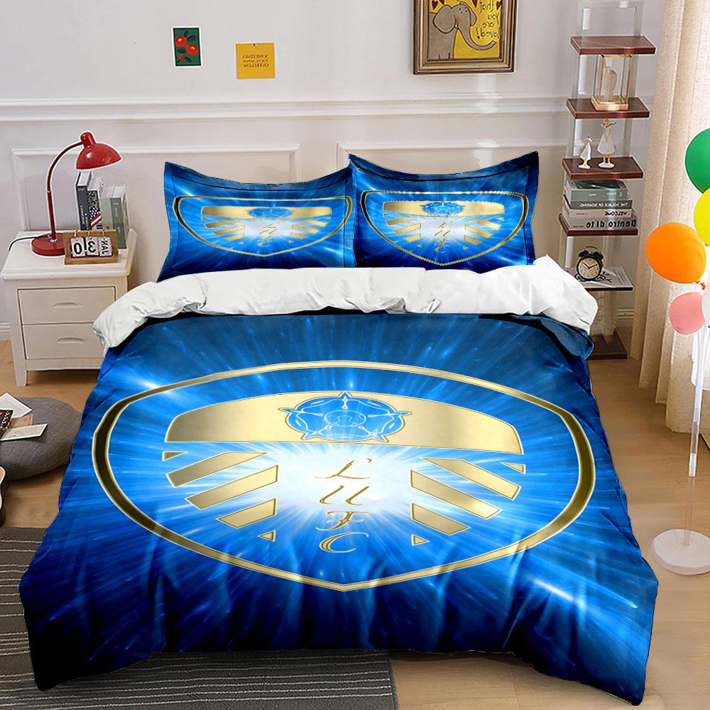 Golden Leeds United emblem. Bedding sets Duvet cover sets Duvet covers Pillowcases(1*Duvet Cover 2*Pillowcases without duvet insert)