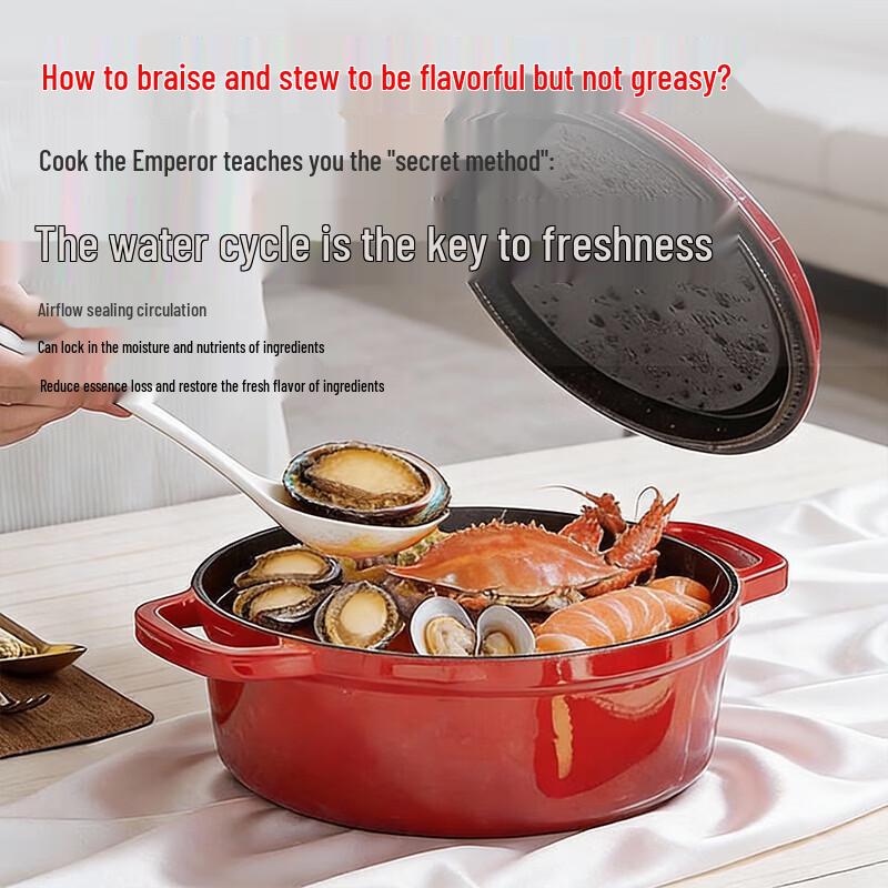 COOKER KING Enamel Cast Iron Stew Pot