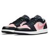 Jordan Air Jordan 1 Heartbeat Heart, Urban Chic Style Black Pink Love Cushioning Slip Resistant Abrasion Resistant 553558-040(Team56-)