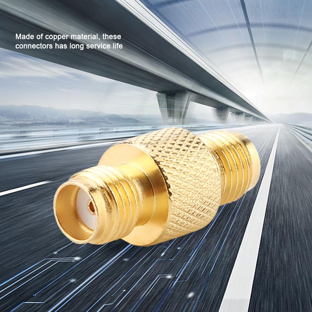 2pcs SMA Female To RP SMA Female RF Connector Coaxial Adapter Test Converter