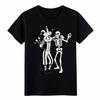 Vintage Clown & Skeleton Dancing T-Shirt, Retro Creepy Cute Graphic Tee