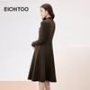 EICHITOO Women's Faux Two-Piece Long-Sleeve Winter Dress