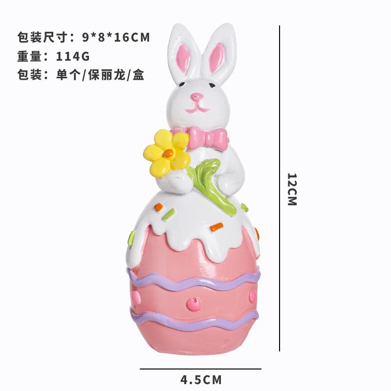 Easter Decorations, Ins, Cute Rabbits, Easter Eggs, Resin Ornaments, Home Party Gifts