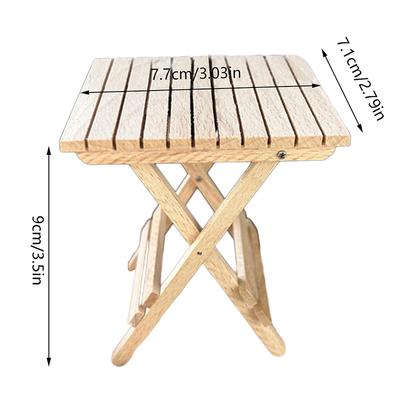 1:6 Dollhouse Miniature Table Tea Foldable Table Coffee Table End Table Model Furniture Decor Toy Doll House Accessories